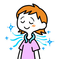 クールリングを使う女性