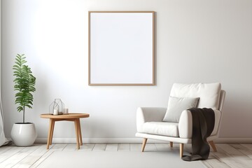 Frame Mockup in Modern Interior, generative, ai