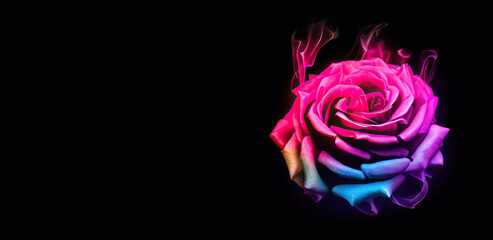 Radiant Nighttime Petals, Generative AI