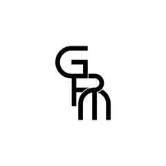 gpm typography letter monogram logo design