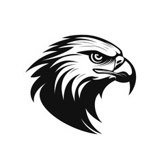 Fototapeta premium Vector logo of hawk, minimalistic, black and white