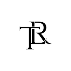 tlr lettering initial monogram logo design