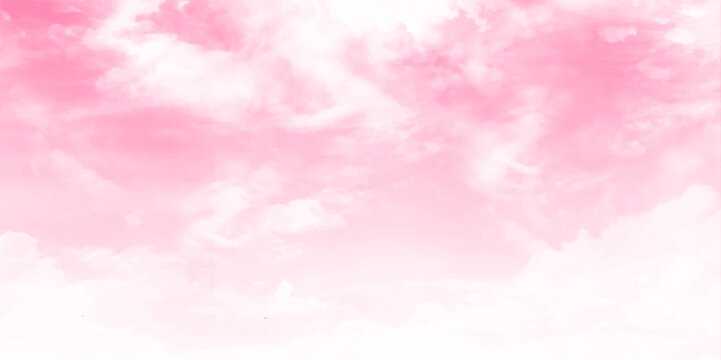 Reddish sky and pink with clouds. Sun and cloud background with a pastel colored