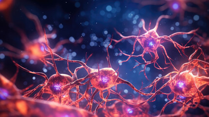 Neurons inside the human brain, brain activity