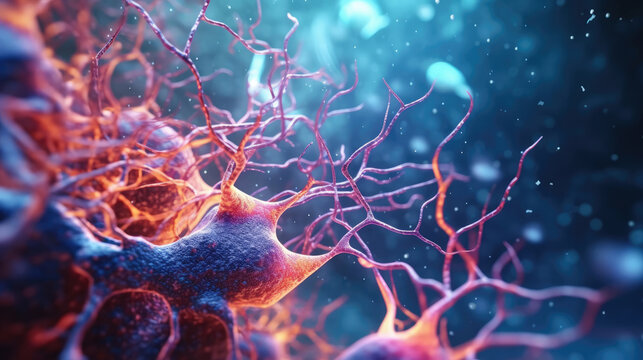 Neurons inside the human brain, brain activity