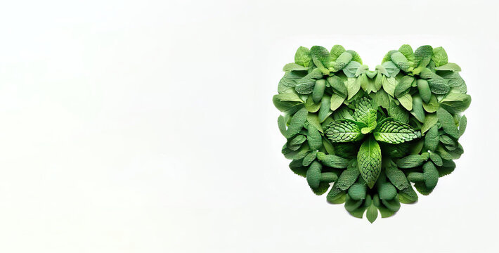 Heartwarming Mint Beauty - Realistic Food Illustration for Health Enthusiasts, Generative AI