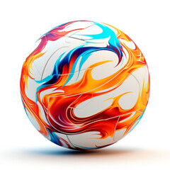volleyball ball colorful high resolution on a white background