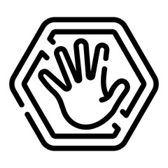 Obraz premium stop Line Icon