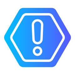 caution sign Gradient icon