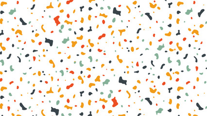 Multicolored spotted background. Abstract illustration of colored spots. Work piece. Seamless geometric vintage colorful pattern style, memphis. Ideal for fabric design.
