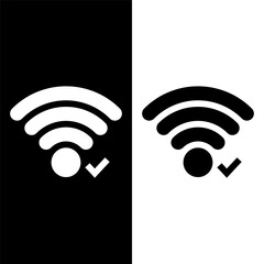 black and white signal icon