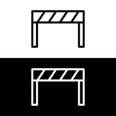 black and white barrier icon