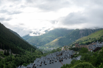 Viewpoint of Baqueria in Catalunya in Summer.