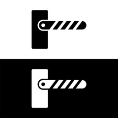 black and white barrier icon