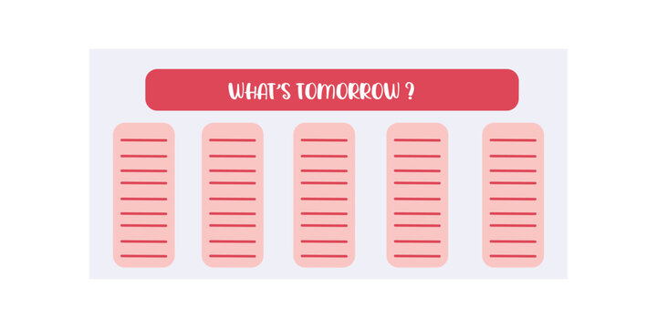 Valentine's Day Planner Sticker Illustration. Weekly planner with cute illustration terracotta theme graphic for journaling, sticker, and scrapbook.