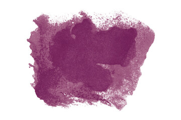 Dark purple watercolor background. Artistic hand paint. Isolated on transparent background.