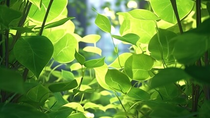 green leaves background