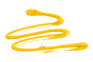 yellow watercolor drop zigzag isolated on transparent background