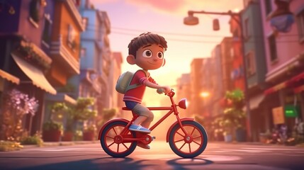 child riding a bike