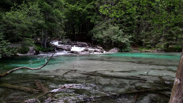Lakes of Amola,, mirrors of turquoise water surrounded by the Dolomites