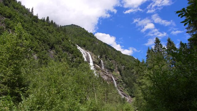 Summer landscape on Nardis waterfalls.