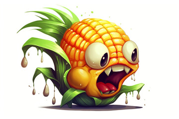 creepy funny monster corn
