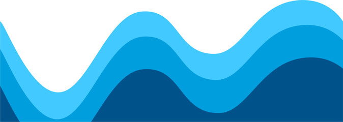 Blue wave footer, wavy border for brochure poster