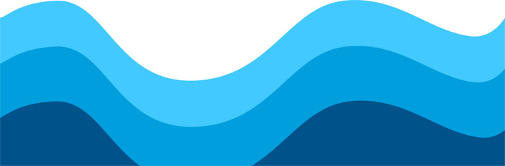 Blue wave footer, wavy border for brochure poster