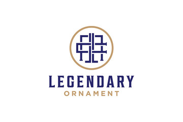 Obraz premium Initial logo letter M C icon symbol rounded shape typography typeface