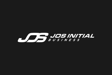 JOS initial logo design typography linked text