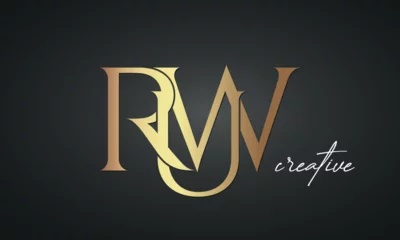 Fotobehang luxury letters RUW golden logo icon premium monogram, creative royal logo design © Murad Gazi