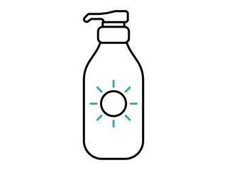 uv protection lotion icon