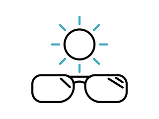 sun protection glasses icon