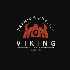 Viking logo, Vector illustration of Viking God, Simple Barbarian Sparta Inspiration Design, Templet Illustration