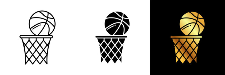 The Basketball Icon represents the popular sport of basketball, known for its fast-paced action, teamwork, and competitive spirit.  © Yusqy