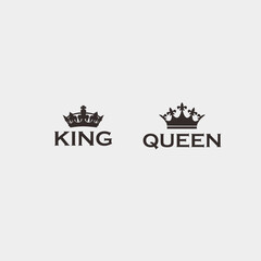king and queen crown logo