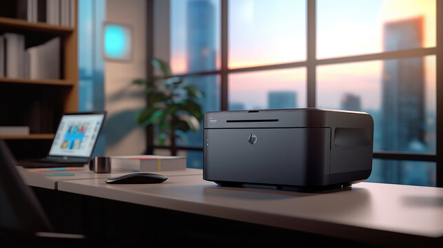Modern printer on office desk