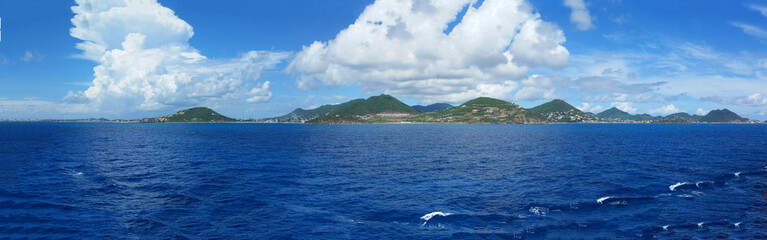 The Island of Saint Martin in the Caribbean During a Sunny Day