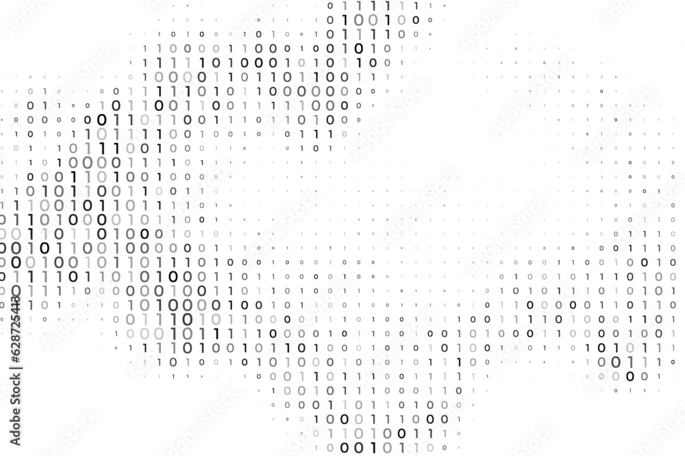 Sticker digital binary code futuristic background for coding or programming - Stickers