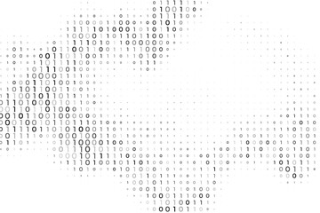 digital binary code futuristic background for coding or programming