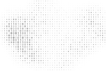 abstract binary code or digits white wallpaper for internet hacking - obrazy, fototapety, plakaty