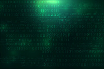 futuristic binary code matrix pattern background for cyber security