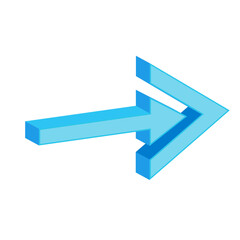 3D Style Geometric Arrow