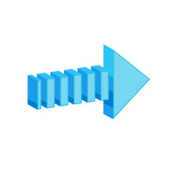 3D Style Geometric Arrow