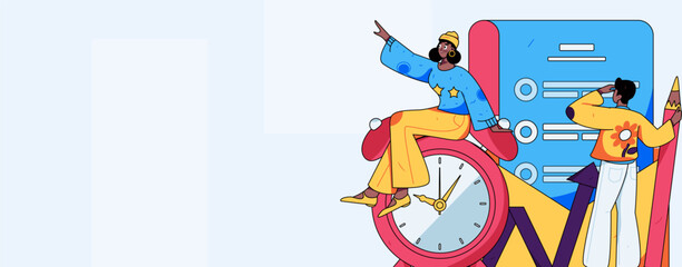 Education learning people flat vector concept hand drawn illustration
