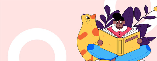 Education learning people flat vector concept hand drawn illustration
