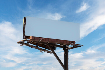 Billboard white blank with room to add your own text.