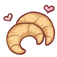 croissant cartoon