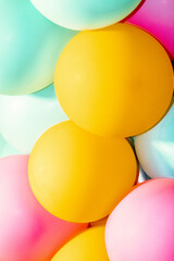 Colourful ballons with pastel colours 