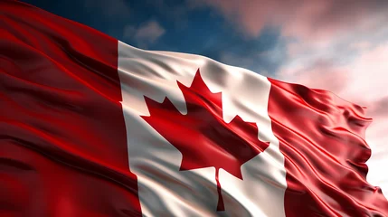 Photo sur Plexiglas Canada flag in the wind
